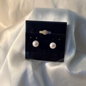 Hand Crafted Classic White Pearl Earrings